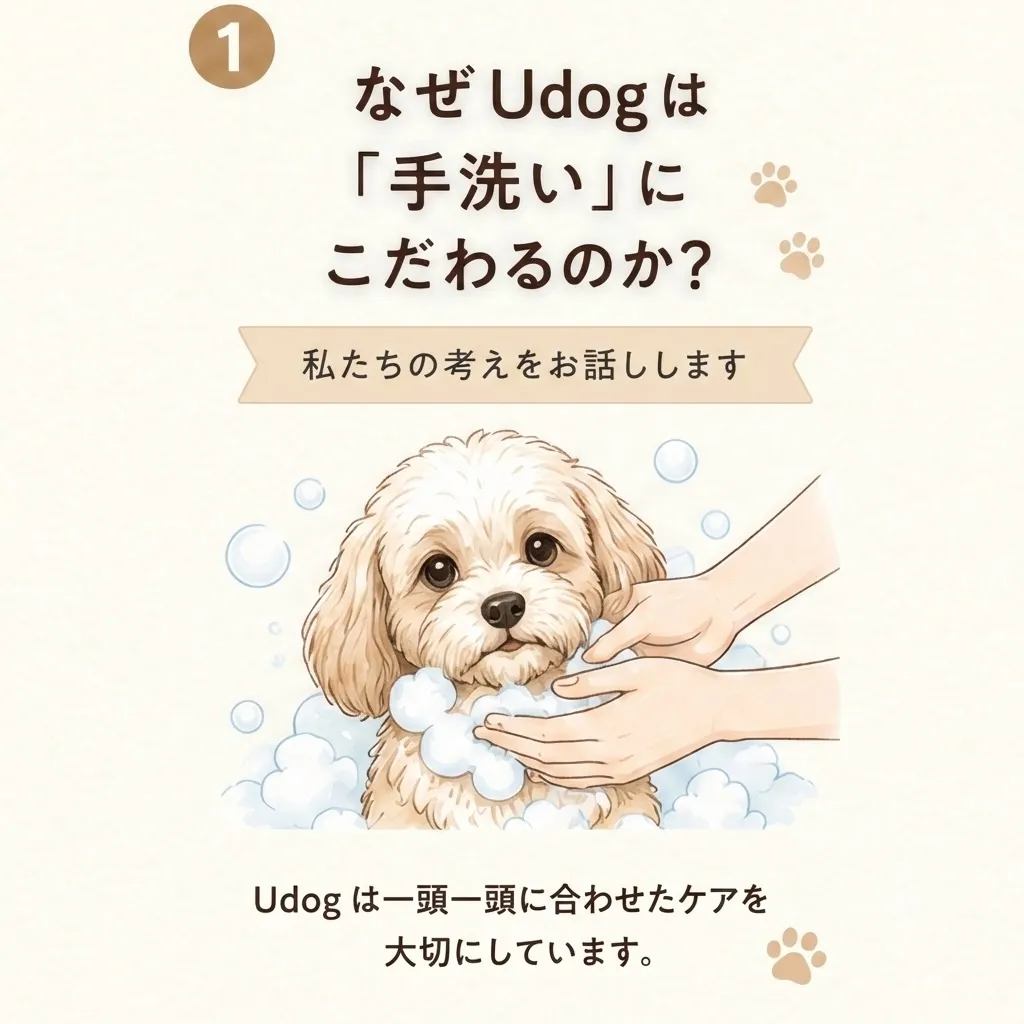 🐾 Udogが「手洗い」にこだわる理由 🐾 トリミングサロン...