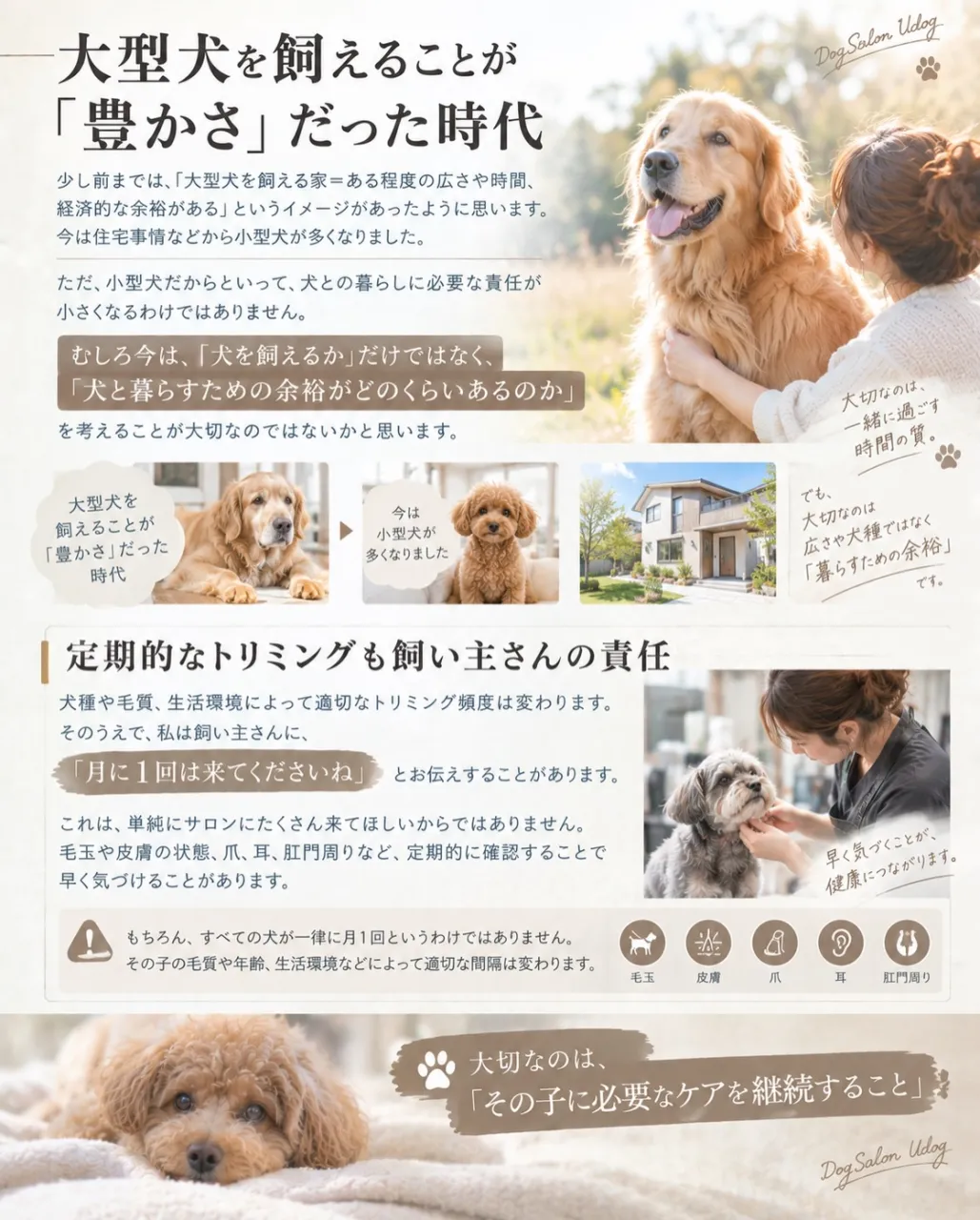次回最終章は飼主さんにも是非、読んで頂きたい内容です。